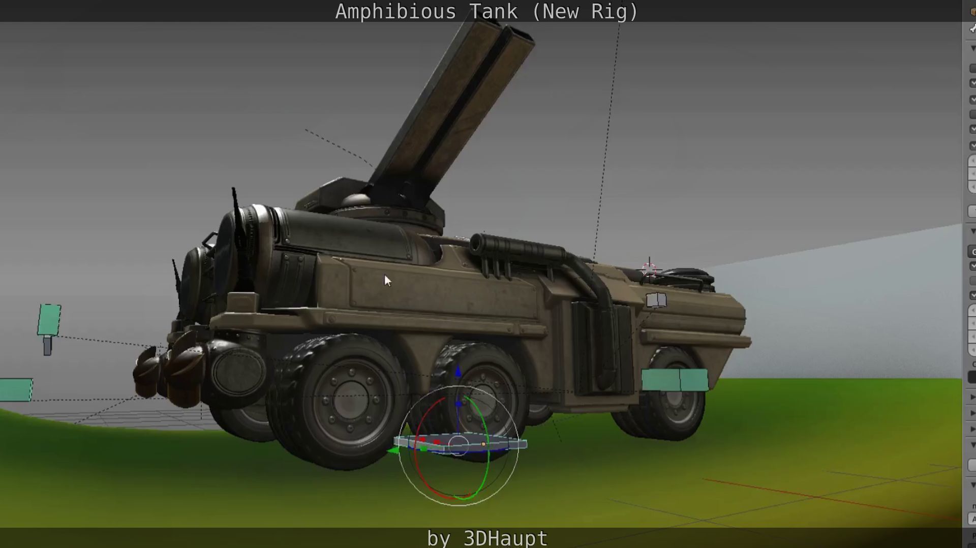 Amphibious Tank New Rig  Free low-poly 3D model_114