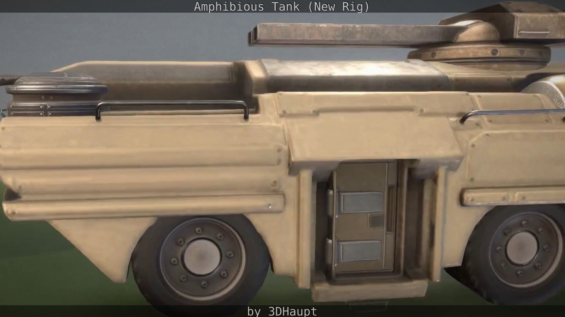 Amphibious Tank New Rig  Free low-poly 3D model_5