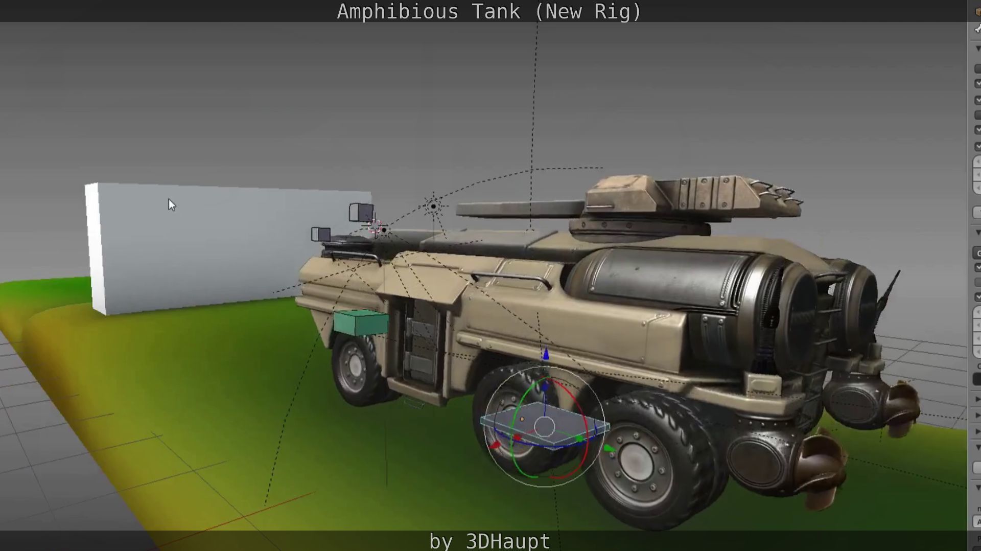 Amphibious Tank New Rig  Free low-poly 3D model_107