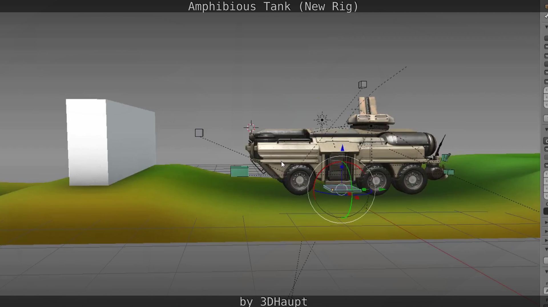 Amphibious Tank New Rig  Free low-poly 3D model_93