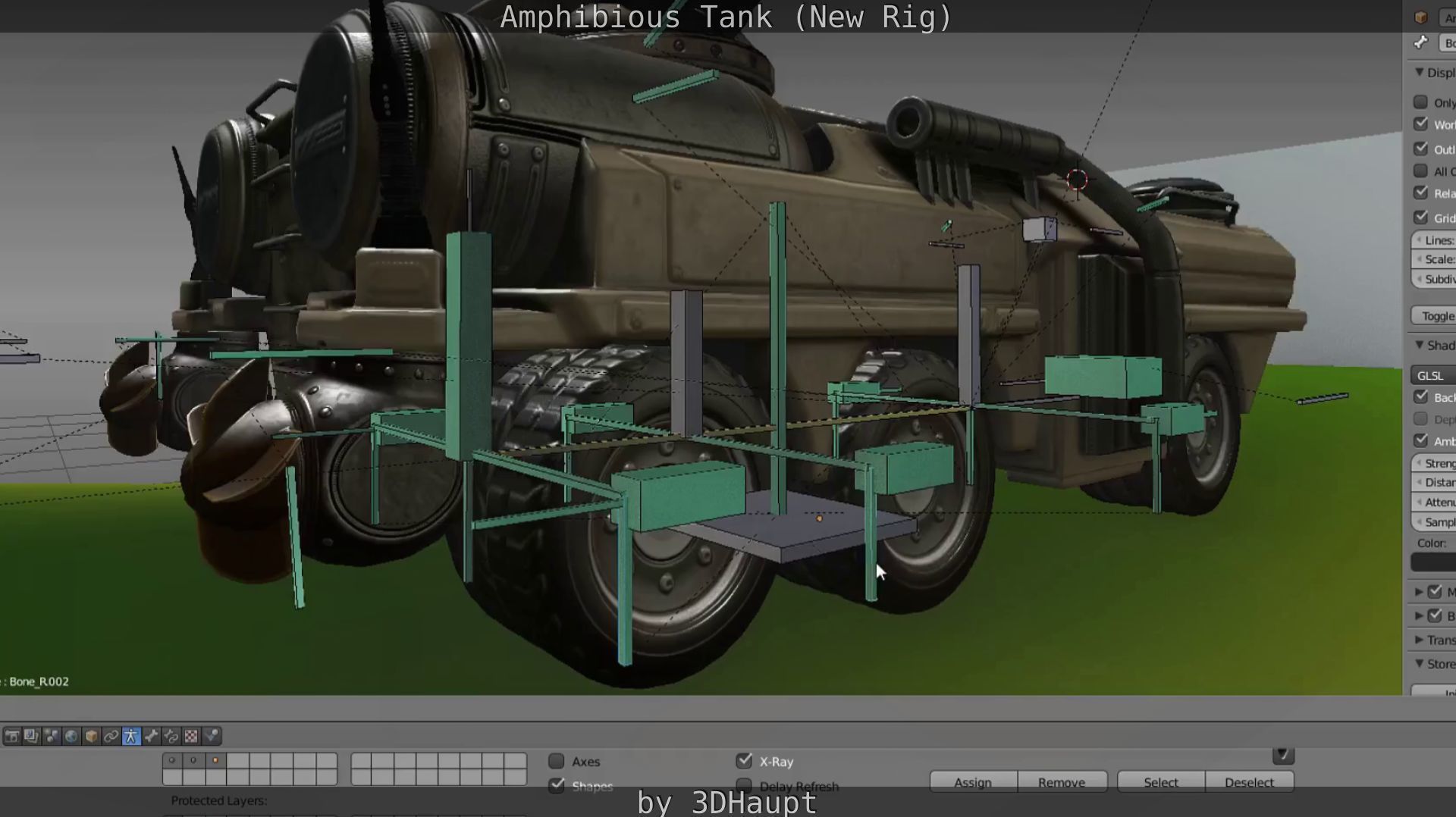Amphibious Tank New Rig  Free low-poly 3D model_120
