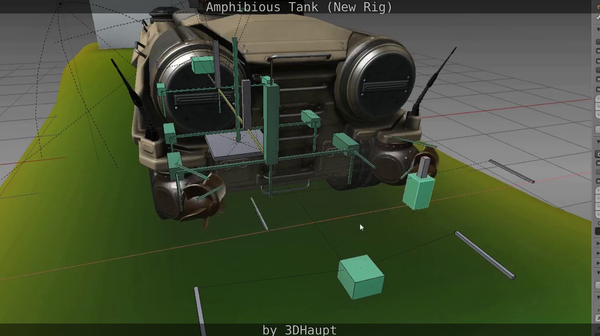 Amphibious Tank New Rig  Free low-poly 3D model_66