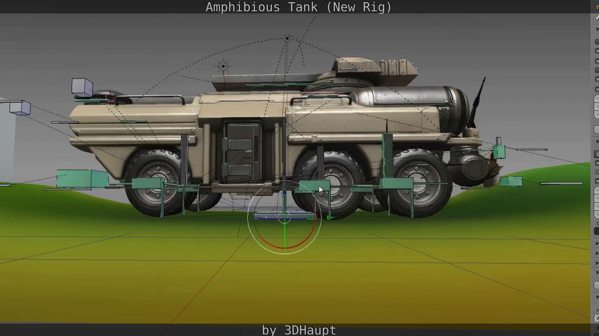 Amphibious Tank New Rig  Free low-poly 3D model_80