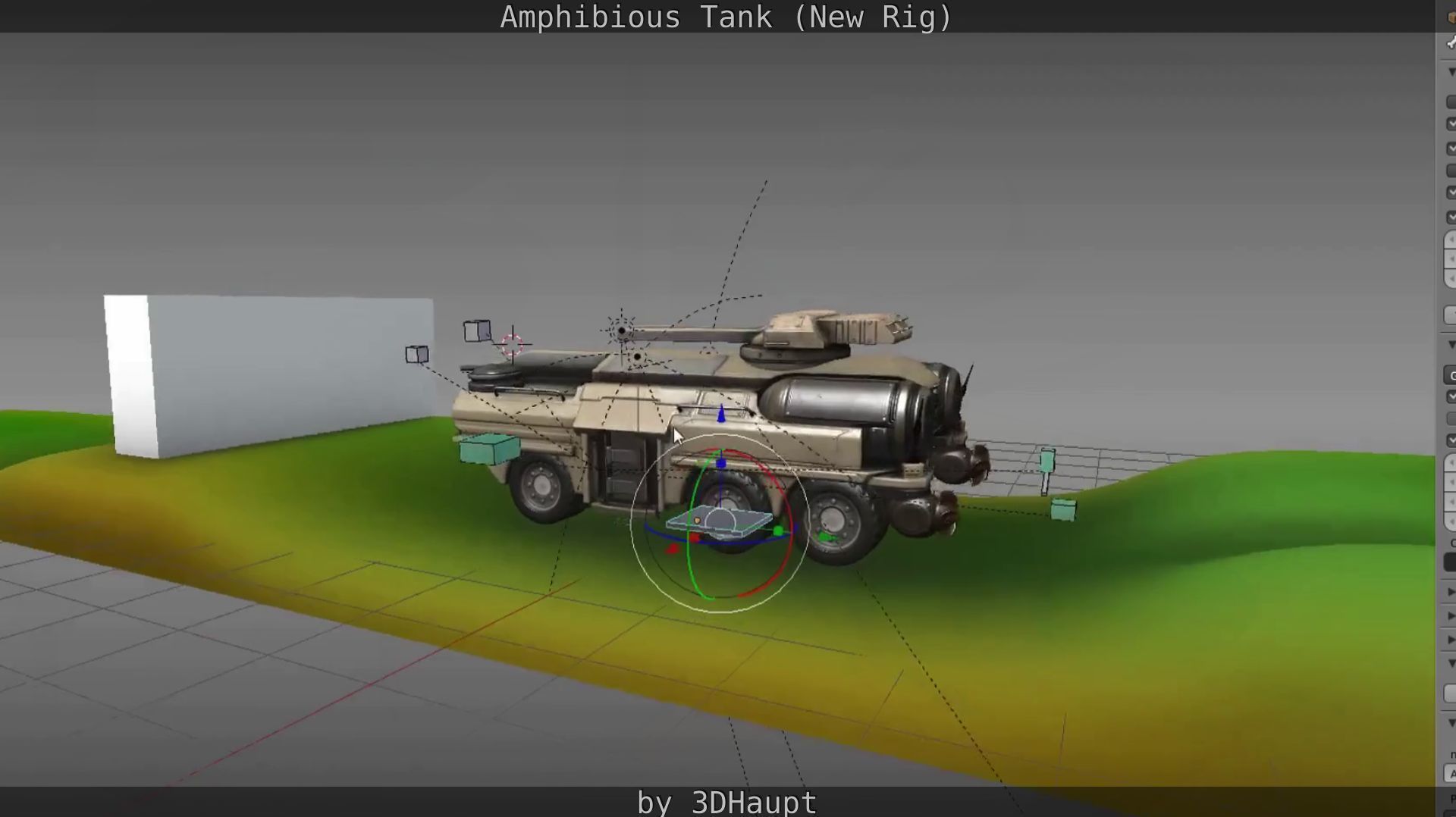 Amphibious Tank New Rig  Free low-poly 3D model_91