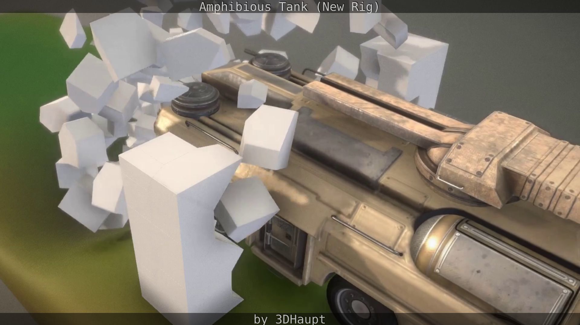 Amphibious Tank New Rig  Free low-poly 3D model_32