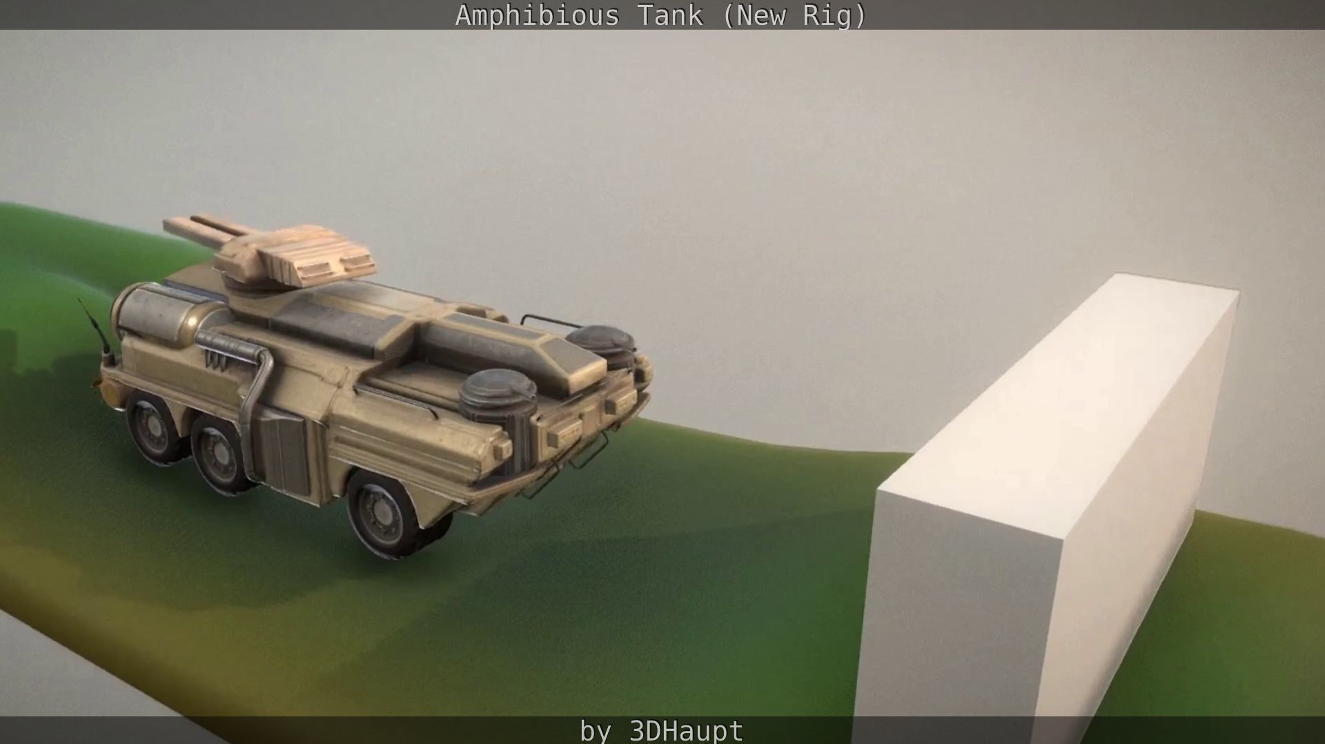 Amphibious Tank New Rig  Free low-poly 3D model_12