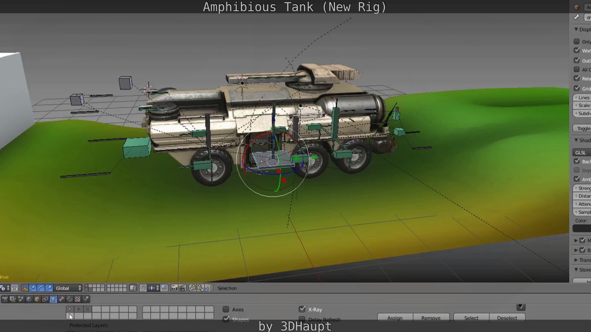 Amphibious Tank New Rig  Free low-poly 3D model_82