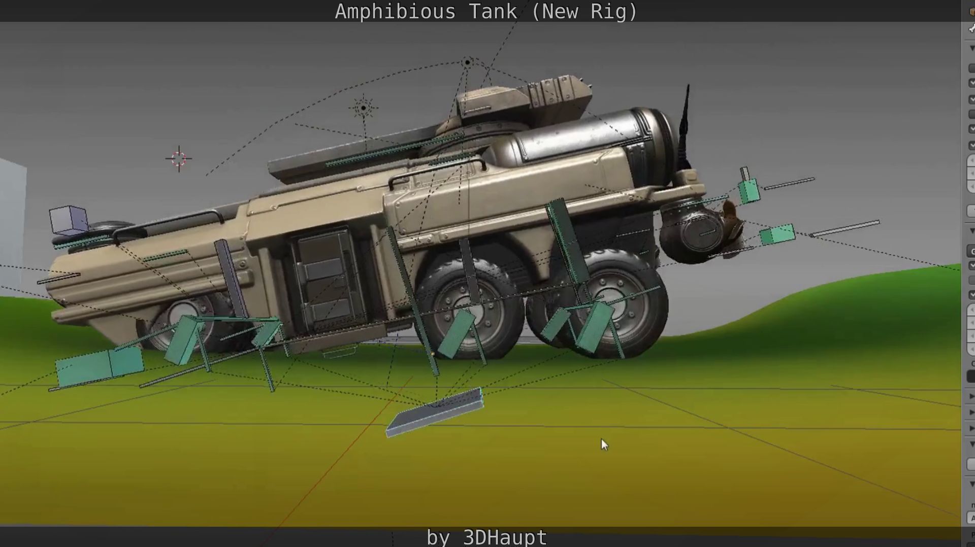 Amphibious Tank New Rig  Free low-poly 3D model_75