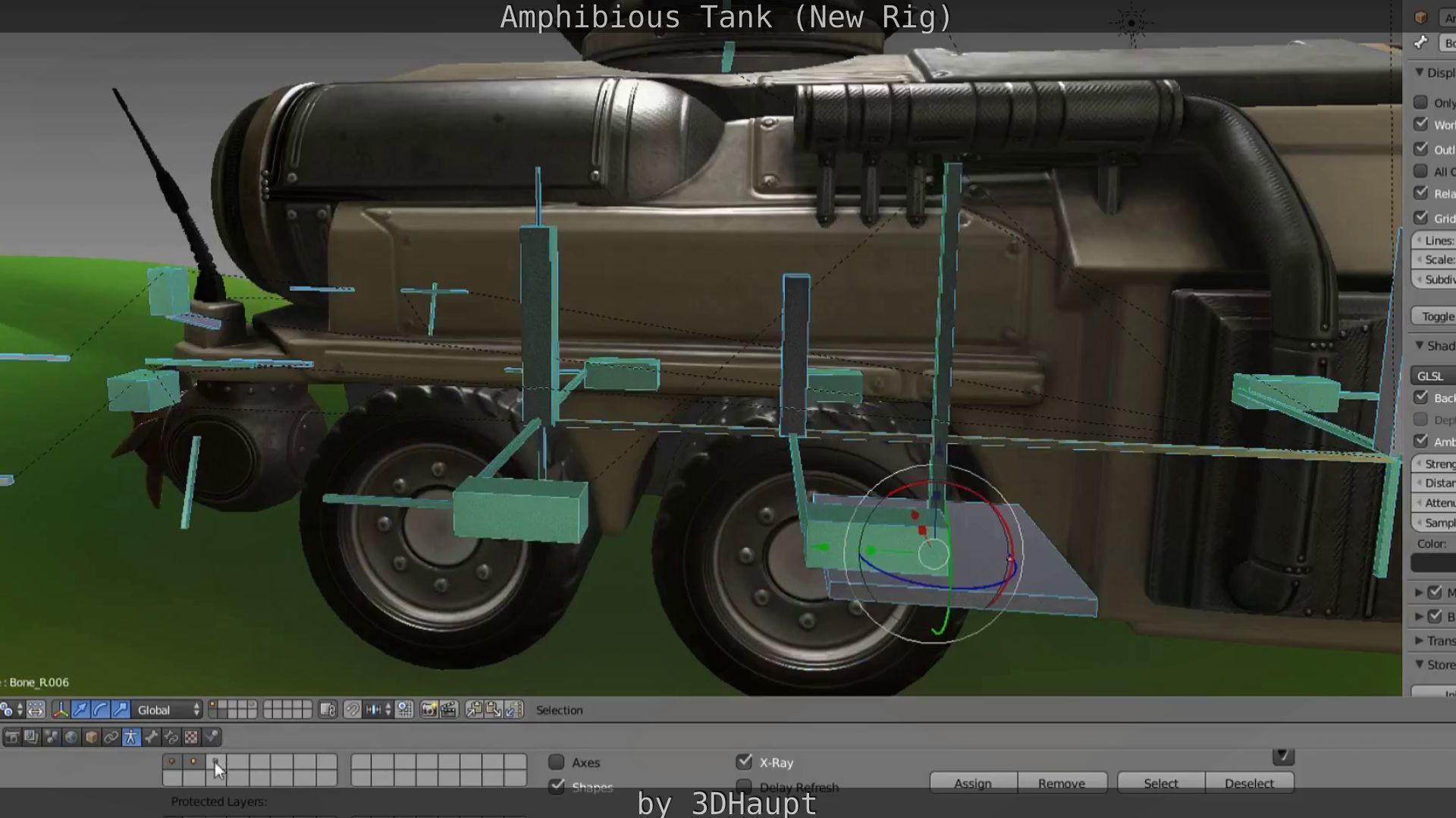 Amphibious Tank New Rig  Free low-poly 3D model_117