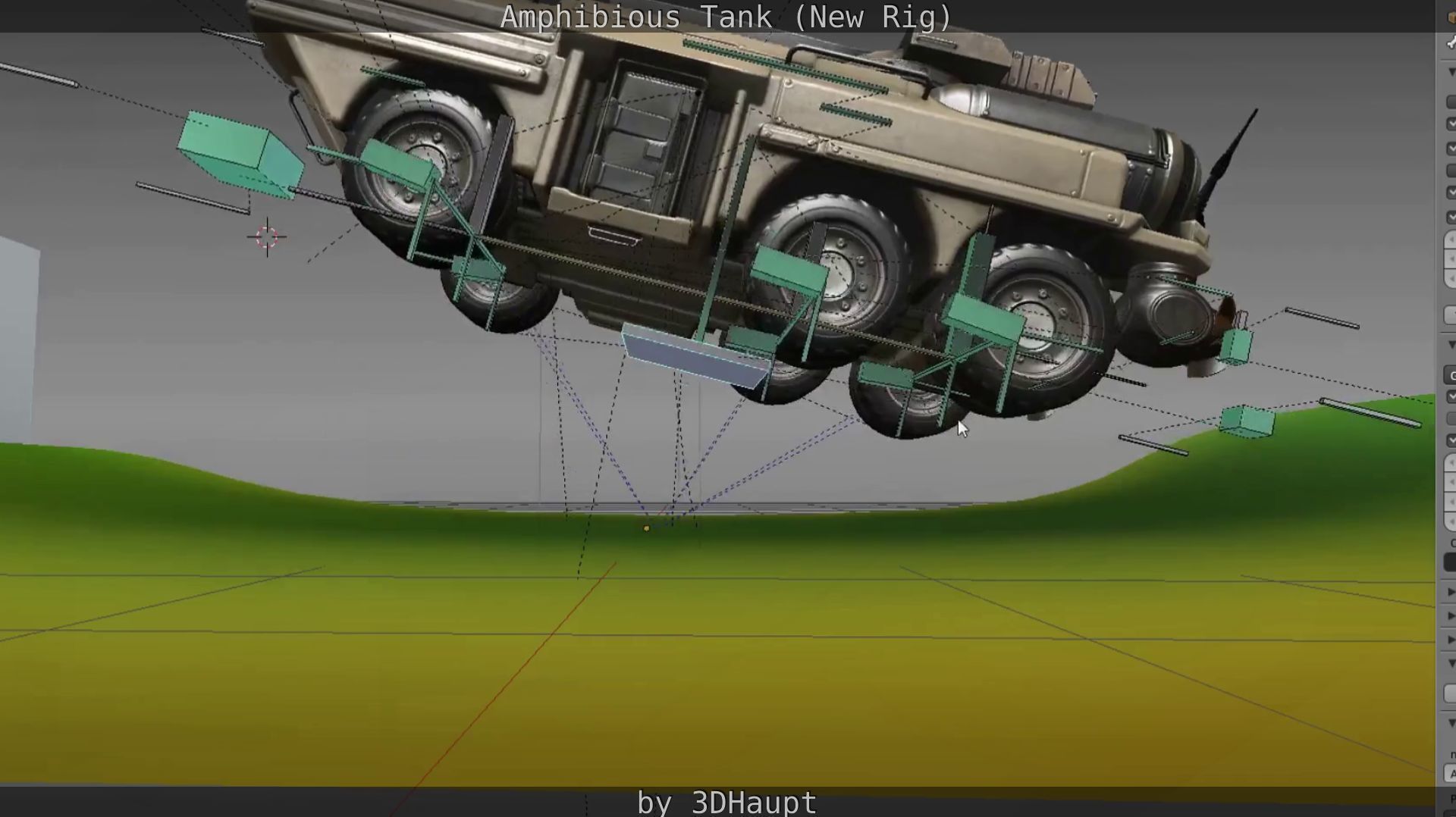 Amphibious Tank New Rig  Free low-poly 3D model_78