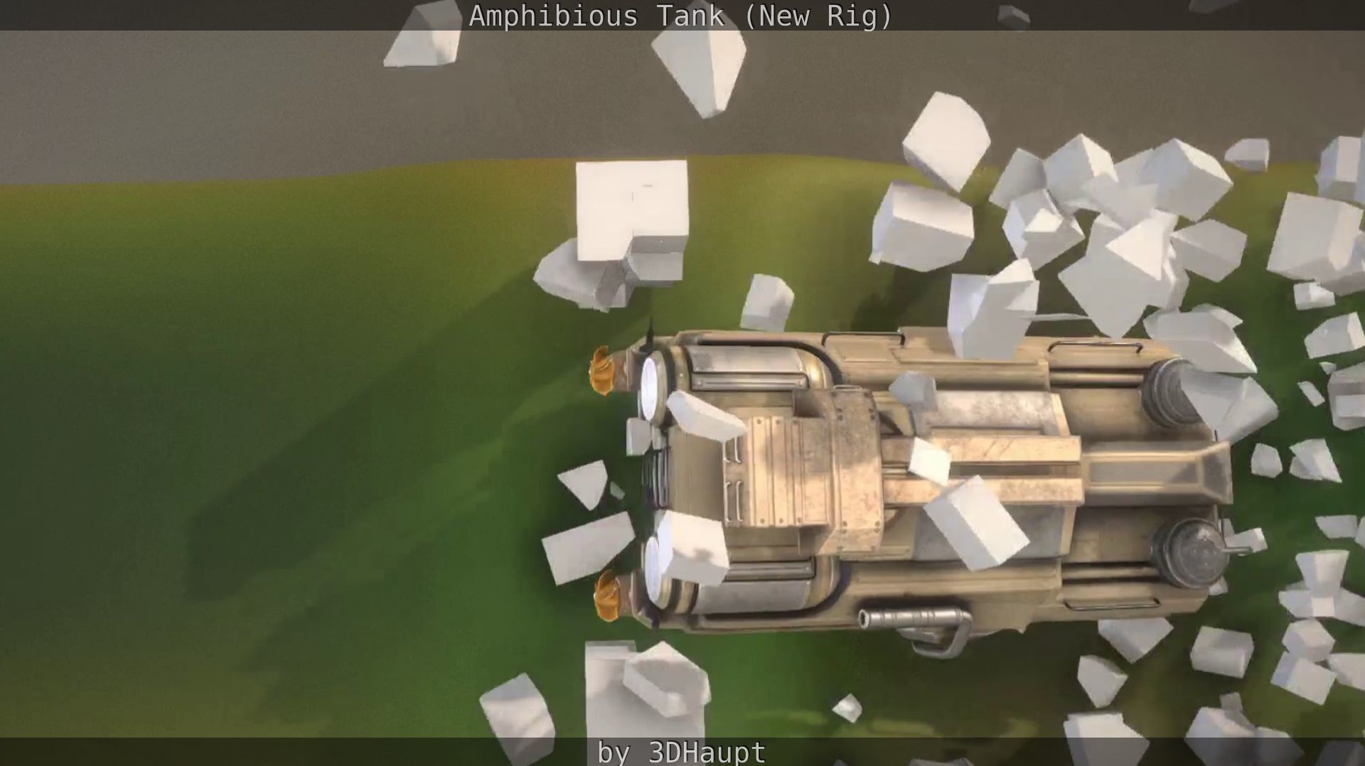 Amphibious Tank New Rig  Free low-poly 3D model_25