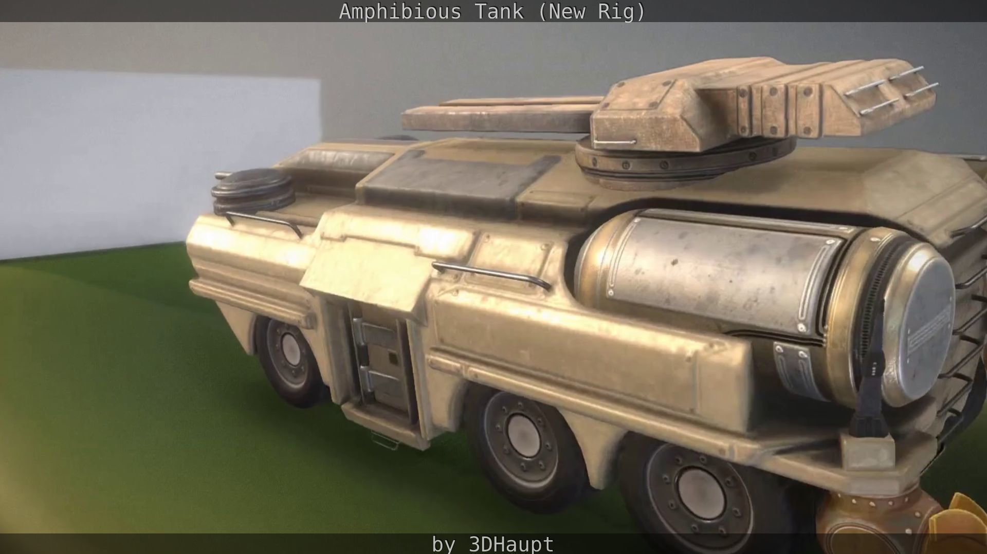 Amphibious Tank New Rig  Free low-poly 3D model_6