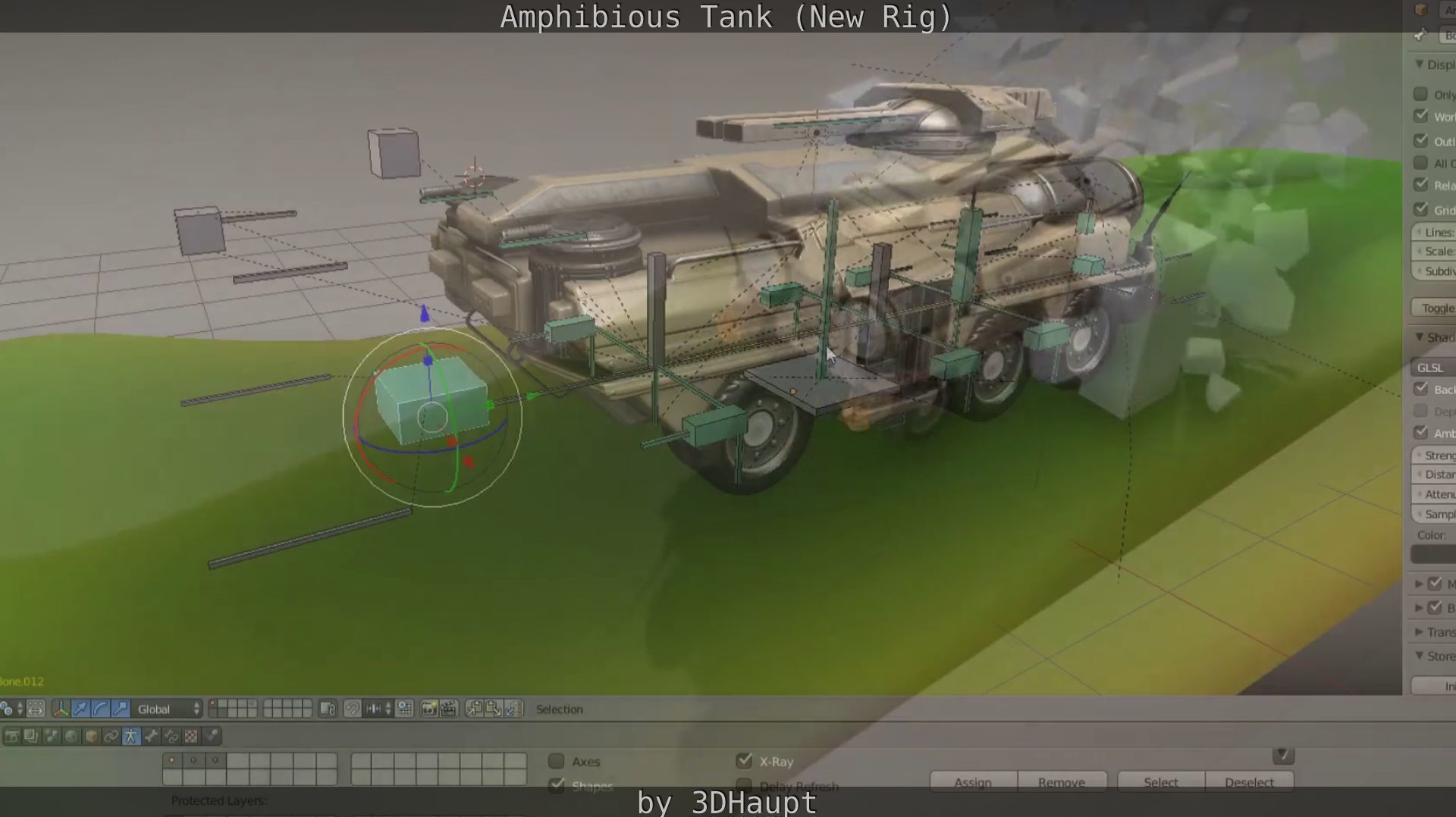 Amphibious Tank New Rig  Free low-poly 3D model_53