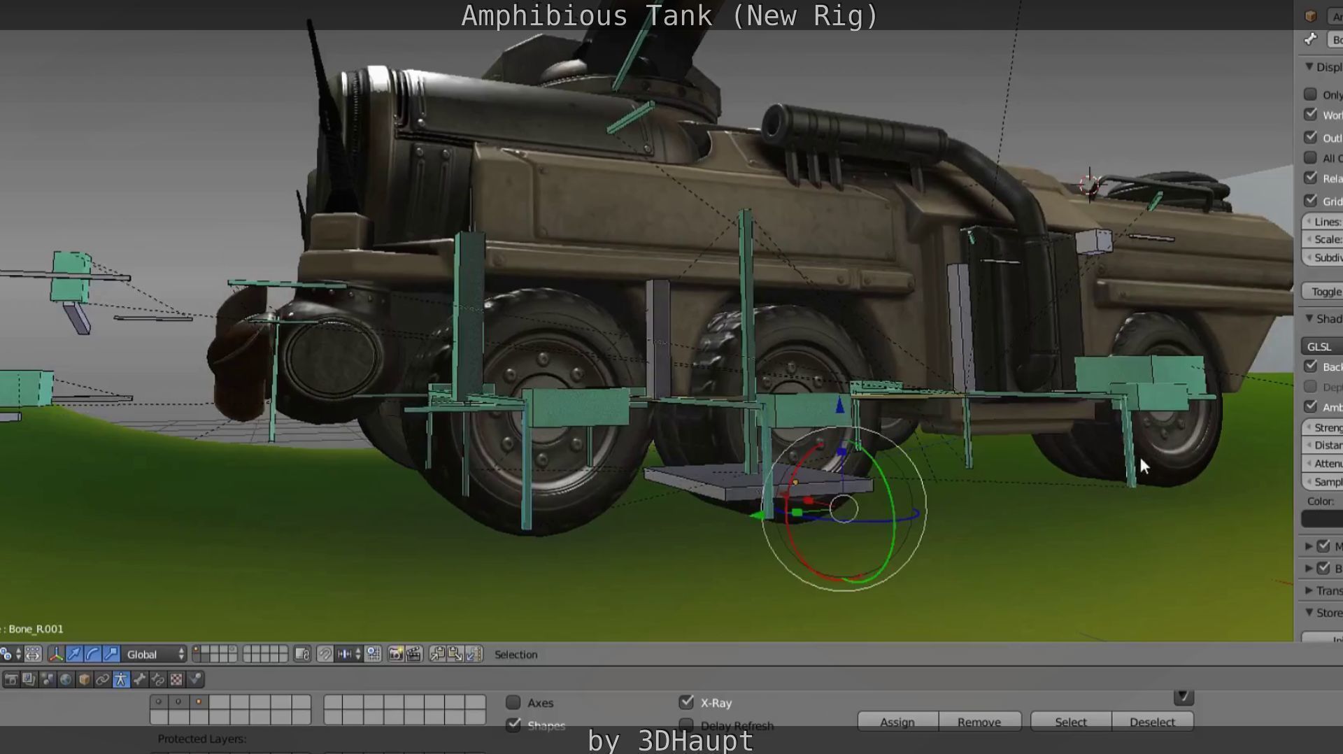 Amphibious Tank New Rig  Free low-poly 3D model_123