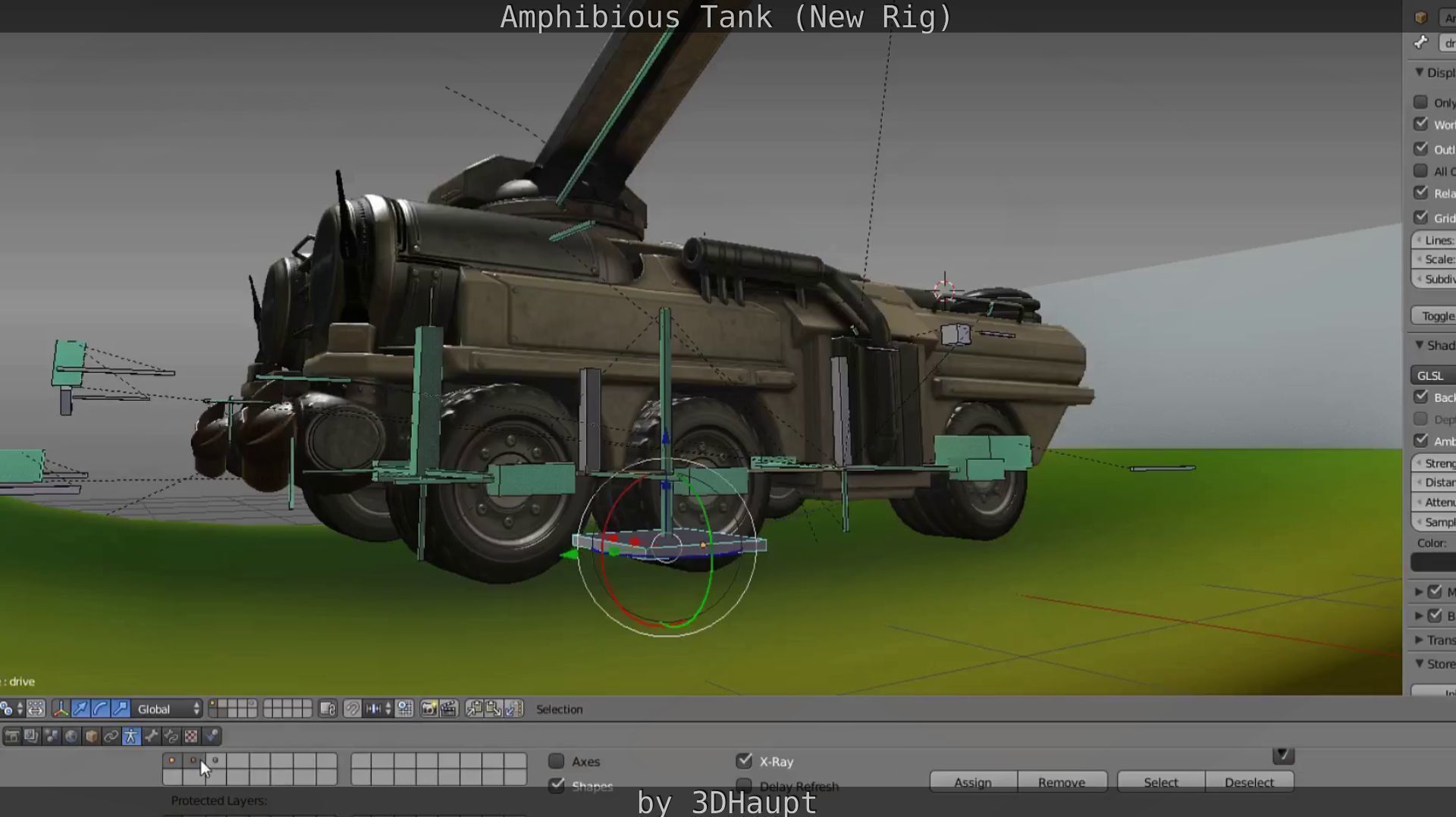 Amphibious Tank New Rig  Free low-poly 3D model_115