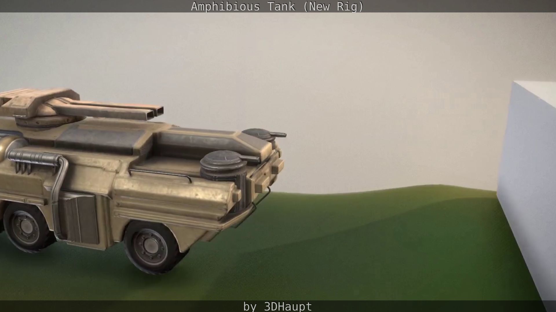 Amphibious Tank New Rig  Free low-poly 3D model_9