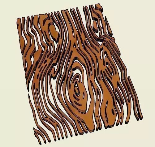 Wood Grain Stencil Set 3D print model