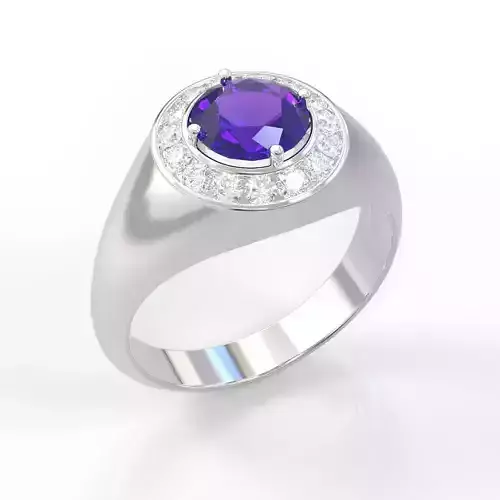 Halo Engagement Ring 