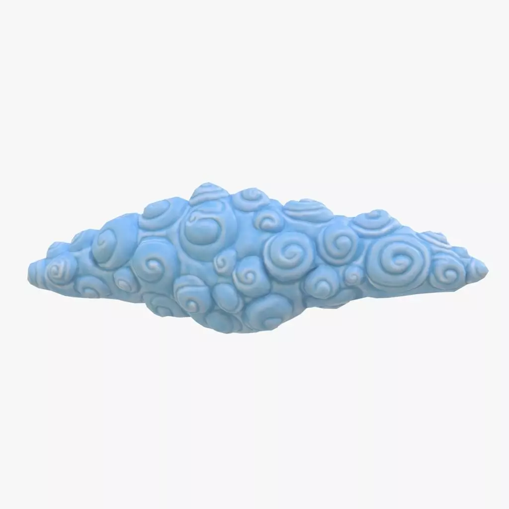 Cartoon cloud 3D model_0