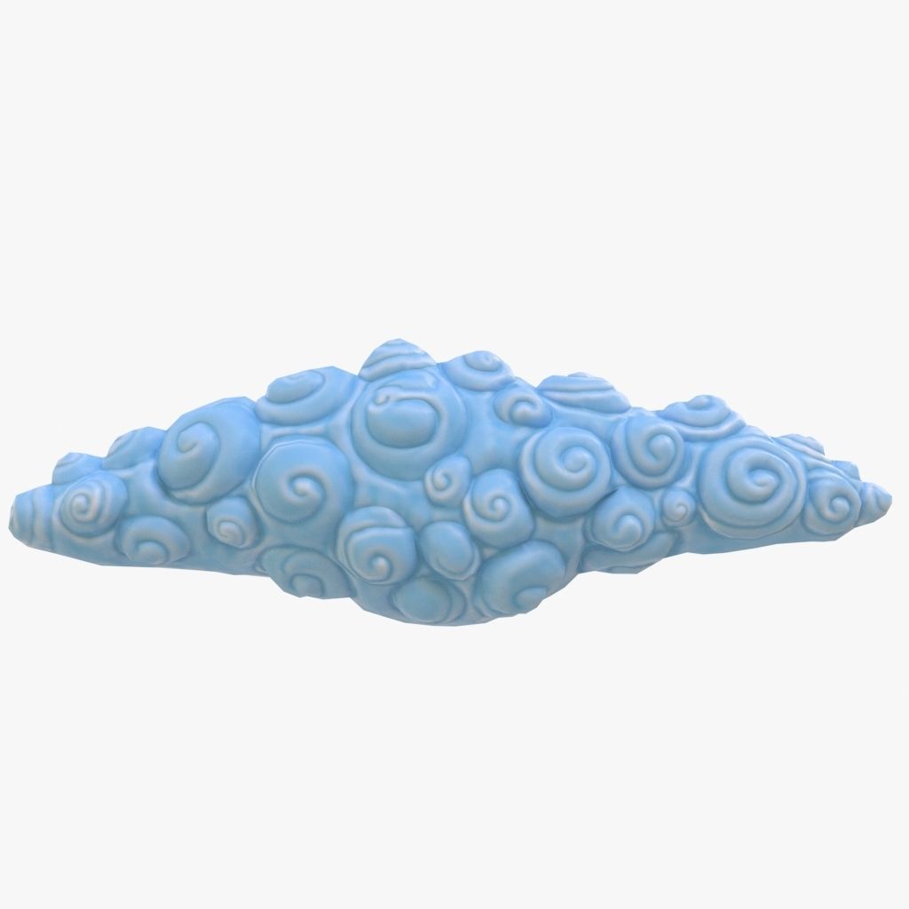 Cartoon cloud 3D model_9
