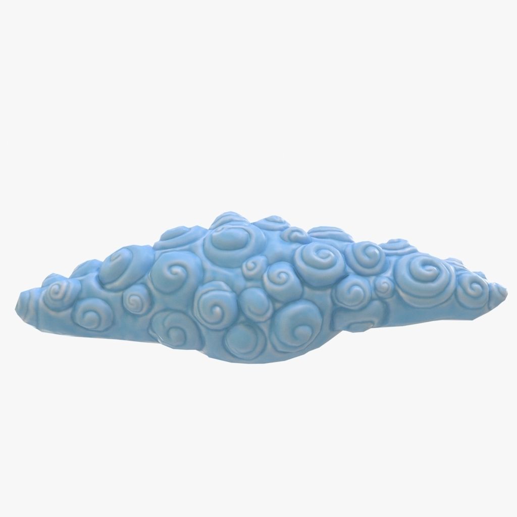 Cartoon cloud 3D model_7