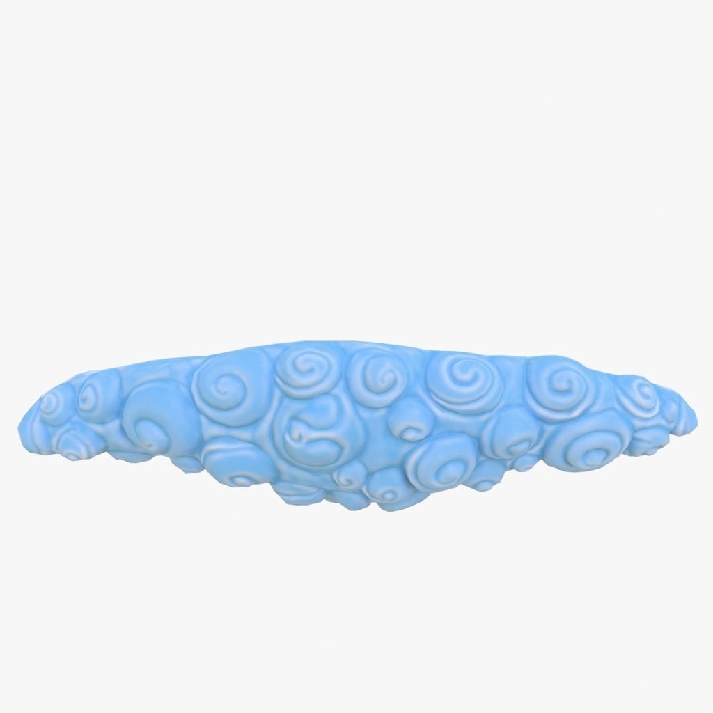 Cartoon cloud 3D model_5