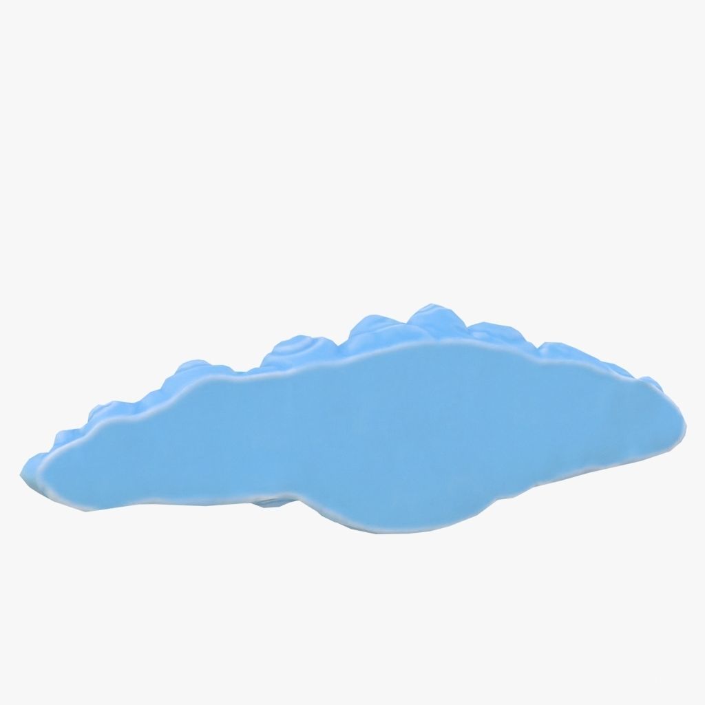 Cartoon cloud 3D model_6