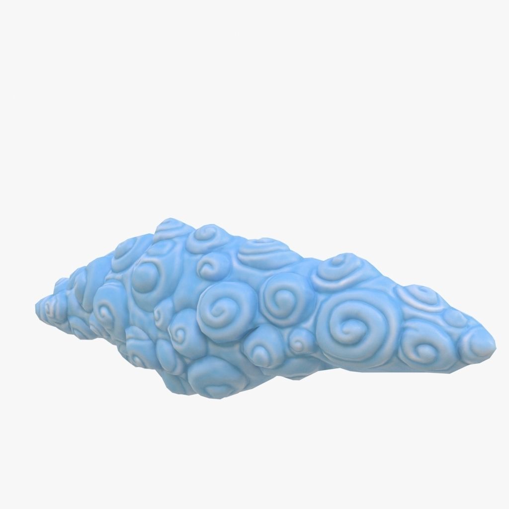 Cartoon cloud 3D model_3