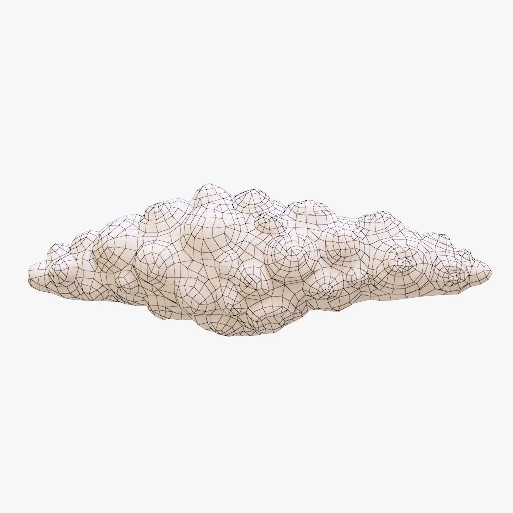 Cartoon cloud 3D model_1