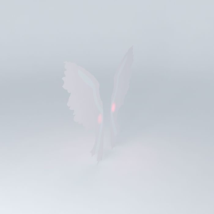 2d wings Free 3D model_2