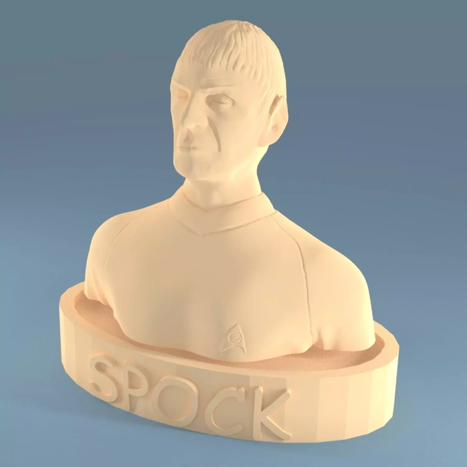 Mr Spock bust 3D print model_0