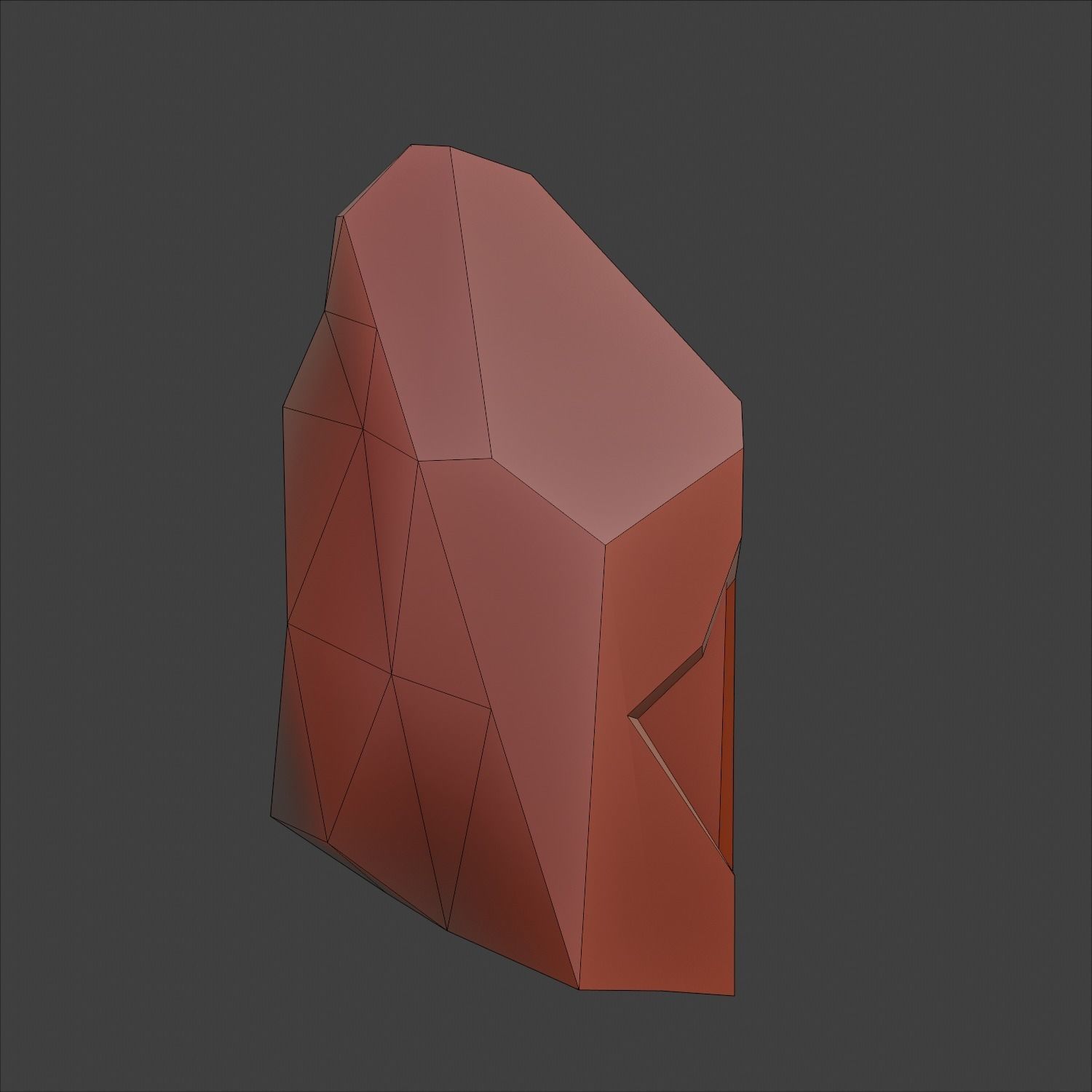 Small fractured quartz crystal Low-poly 3D model_10
