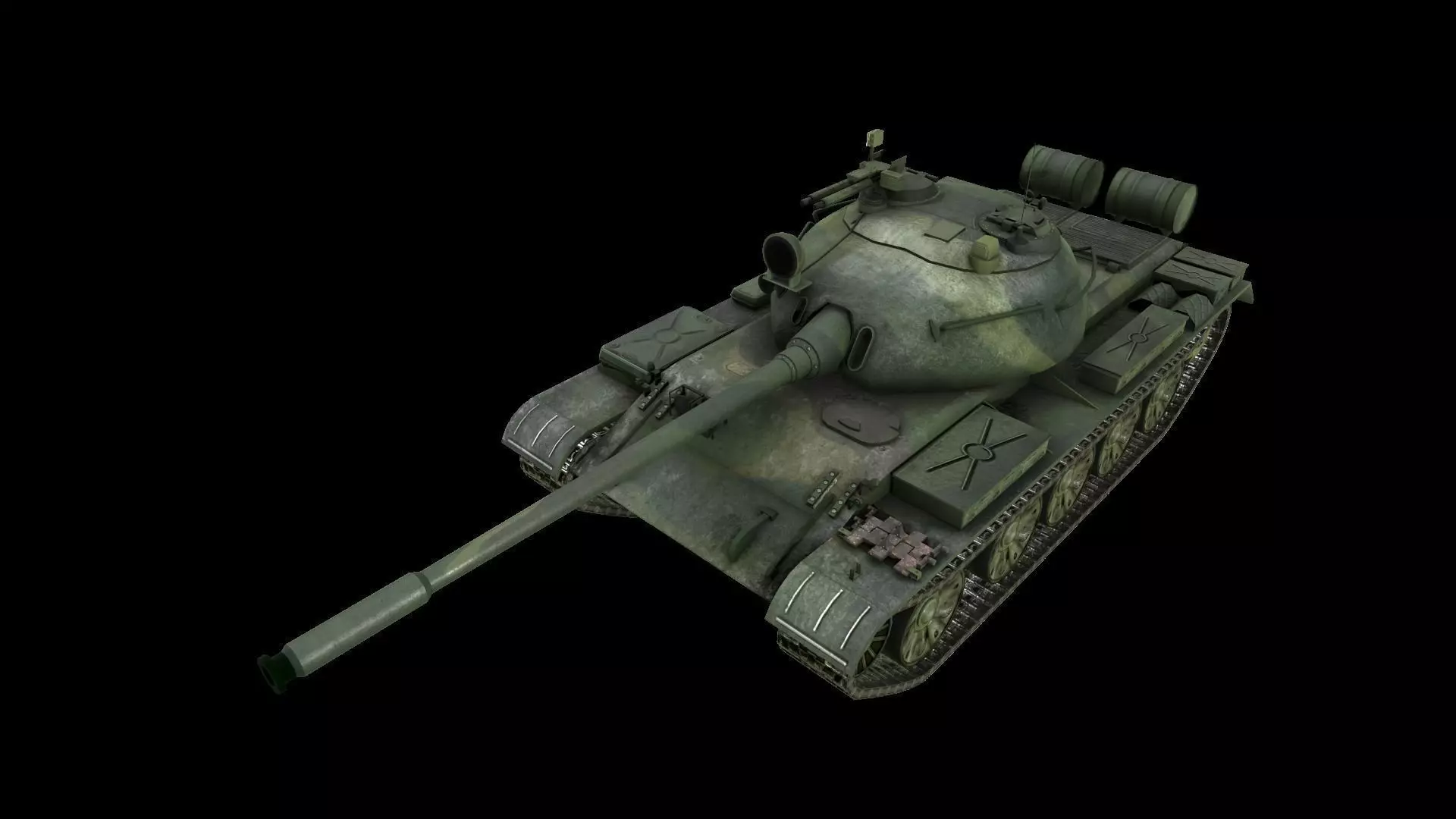 TANK T55 main battle tanks Low-poly 3D model