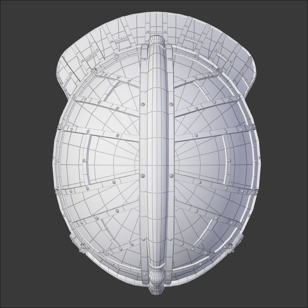 Sutton Hoo Helmet Low-poly 3D model_17