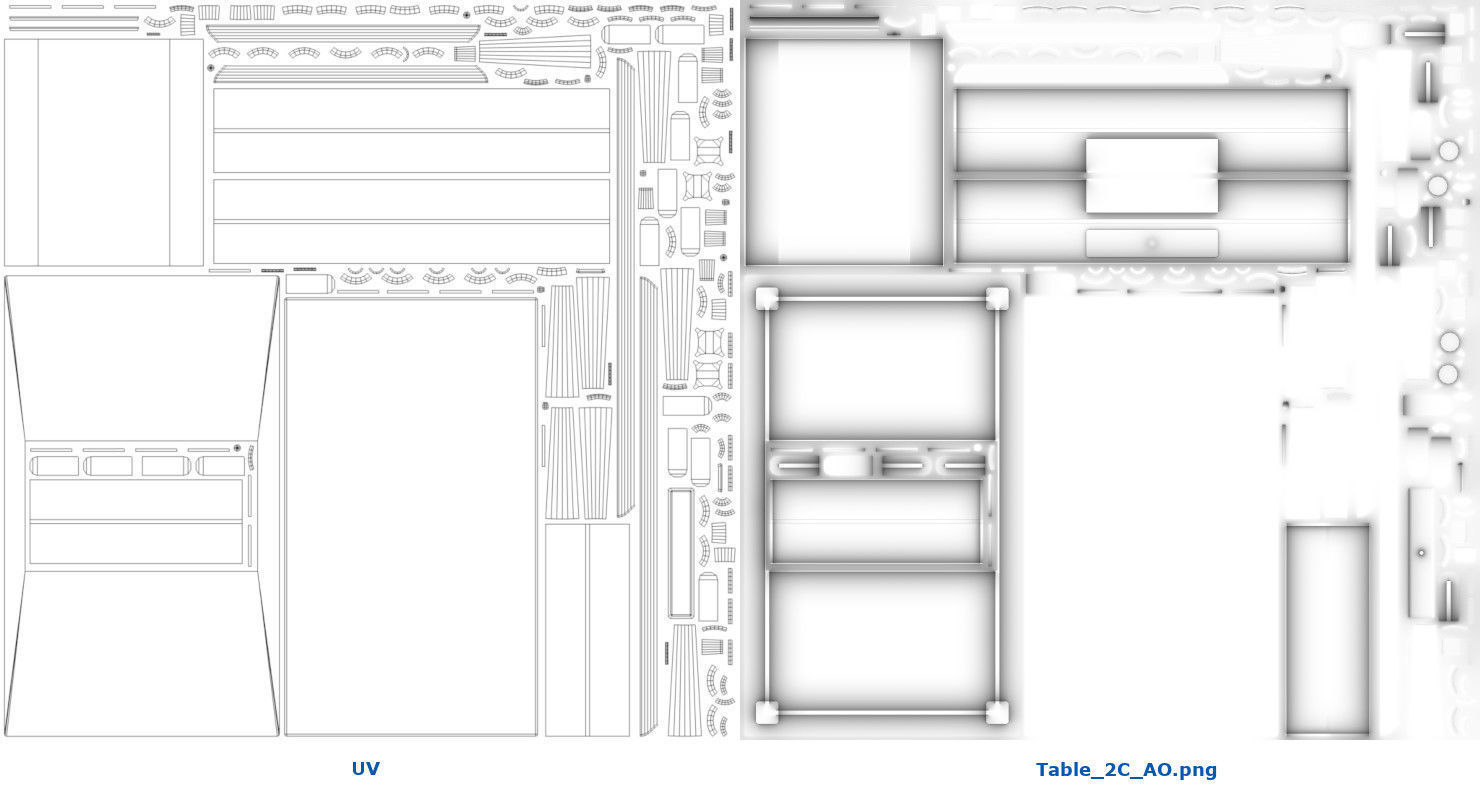Table 2C Low-poly 3D model_6
