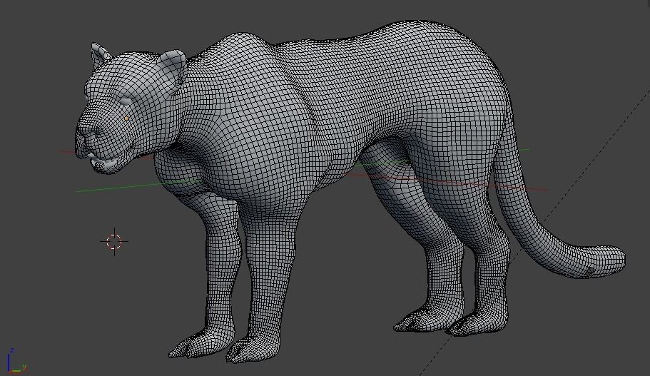 leopard cheetah 3D model_3