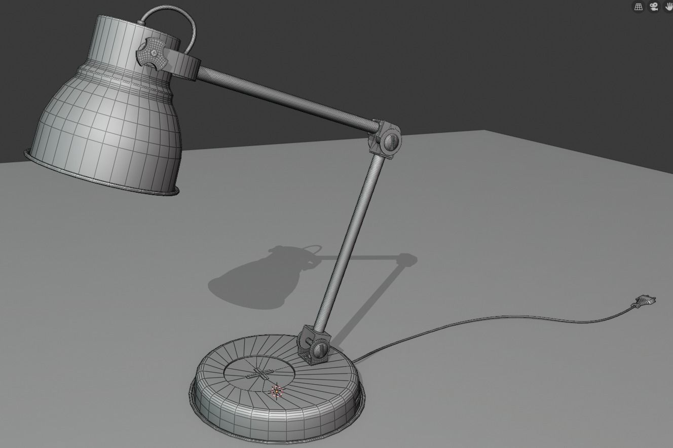 Lamp for interiors Low-poly 3D model_2