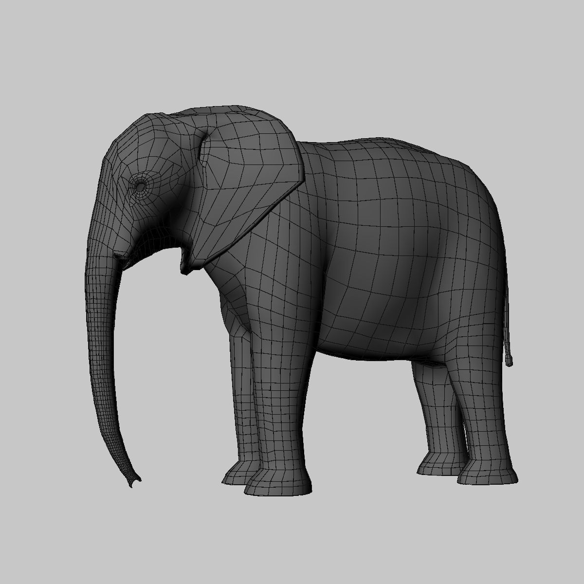 Rigged-Animated Elephant 3D model_3