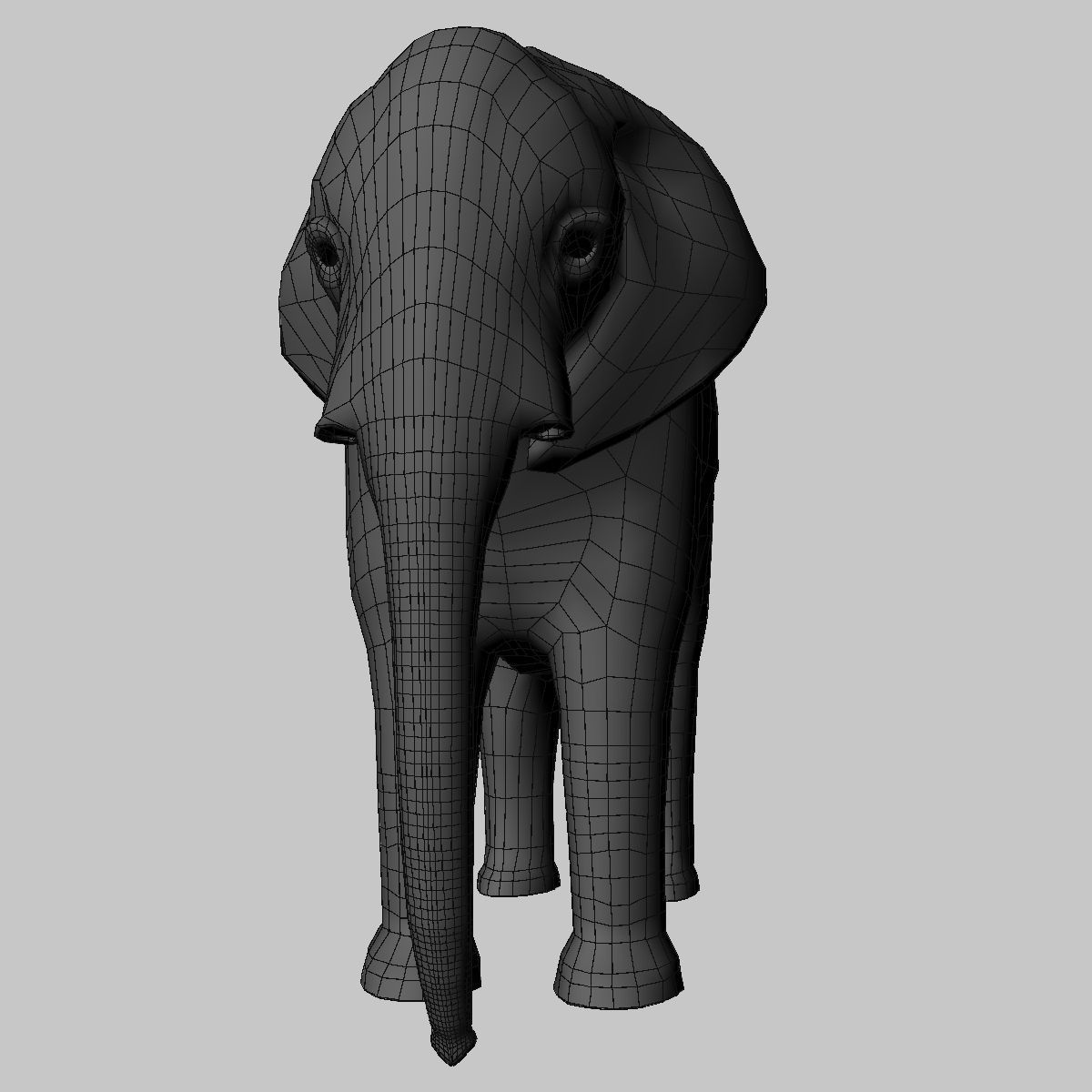 Rigged-Animated Elephant 3D model_4