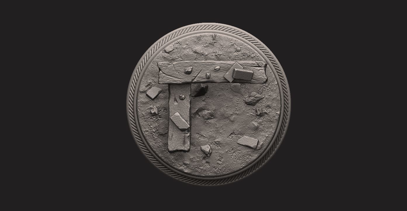 custom rubble Base for miniatures - Figures - version 02 3D print model_6