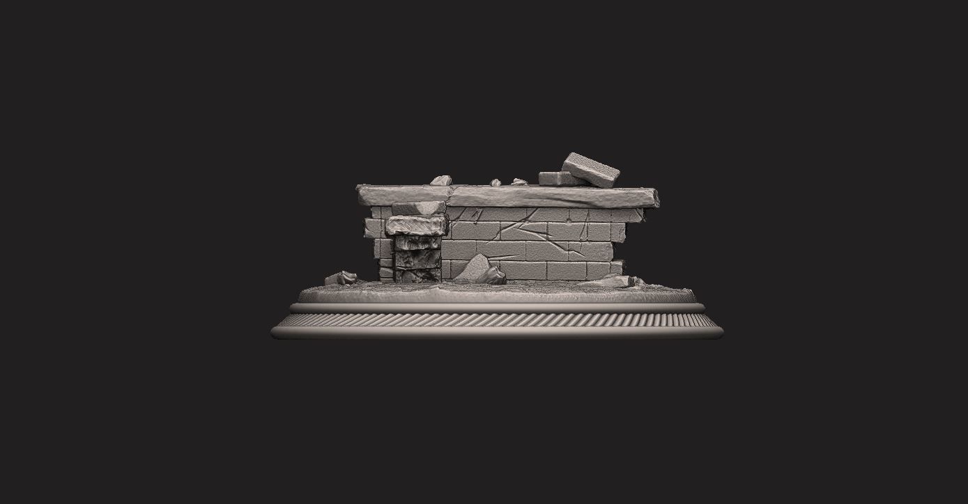 custom rubble Base for miniatures - Figures - version 02 3D print model_5