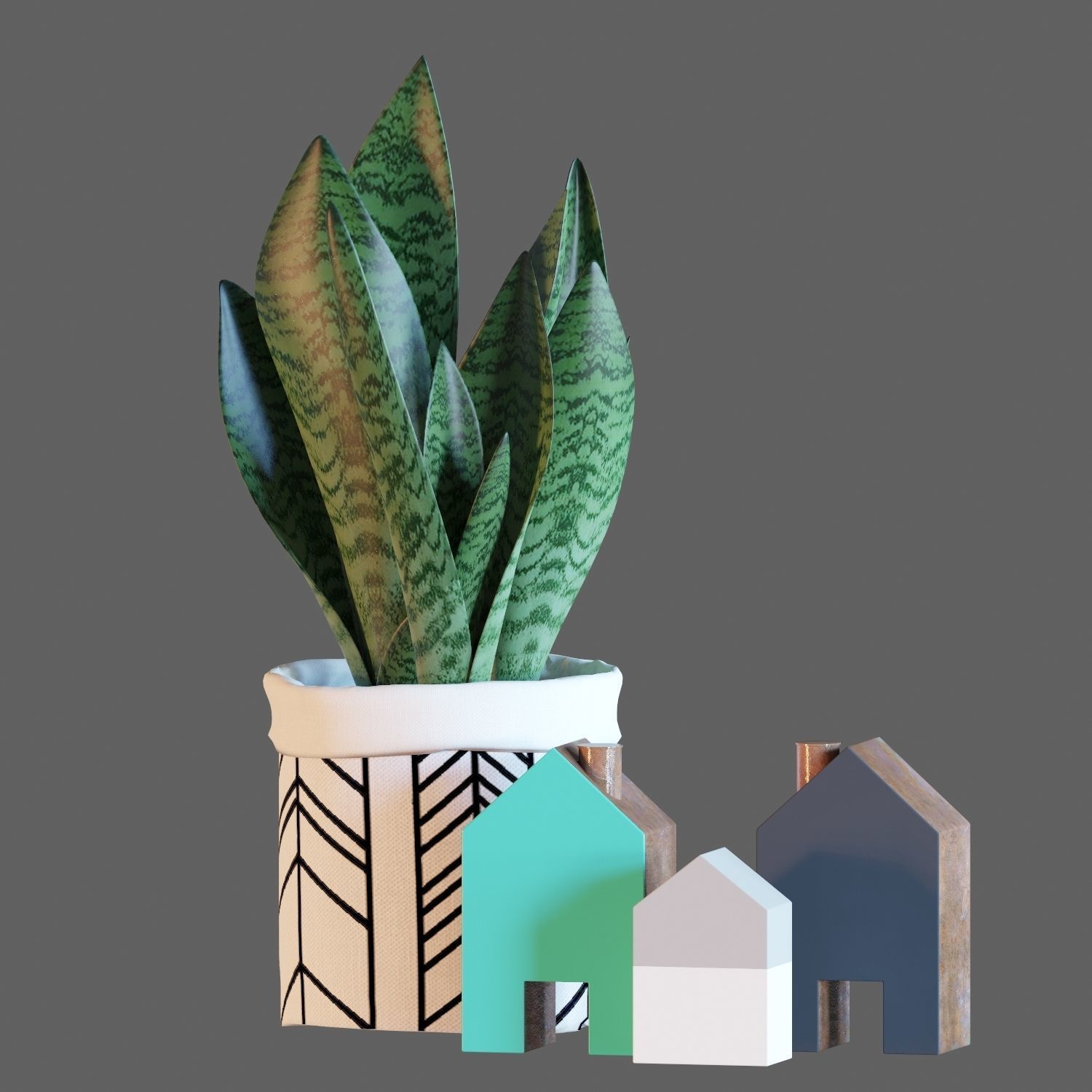 Scandinavian set 004  3D model_5