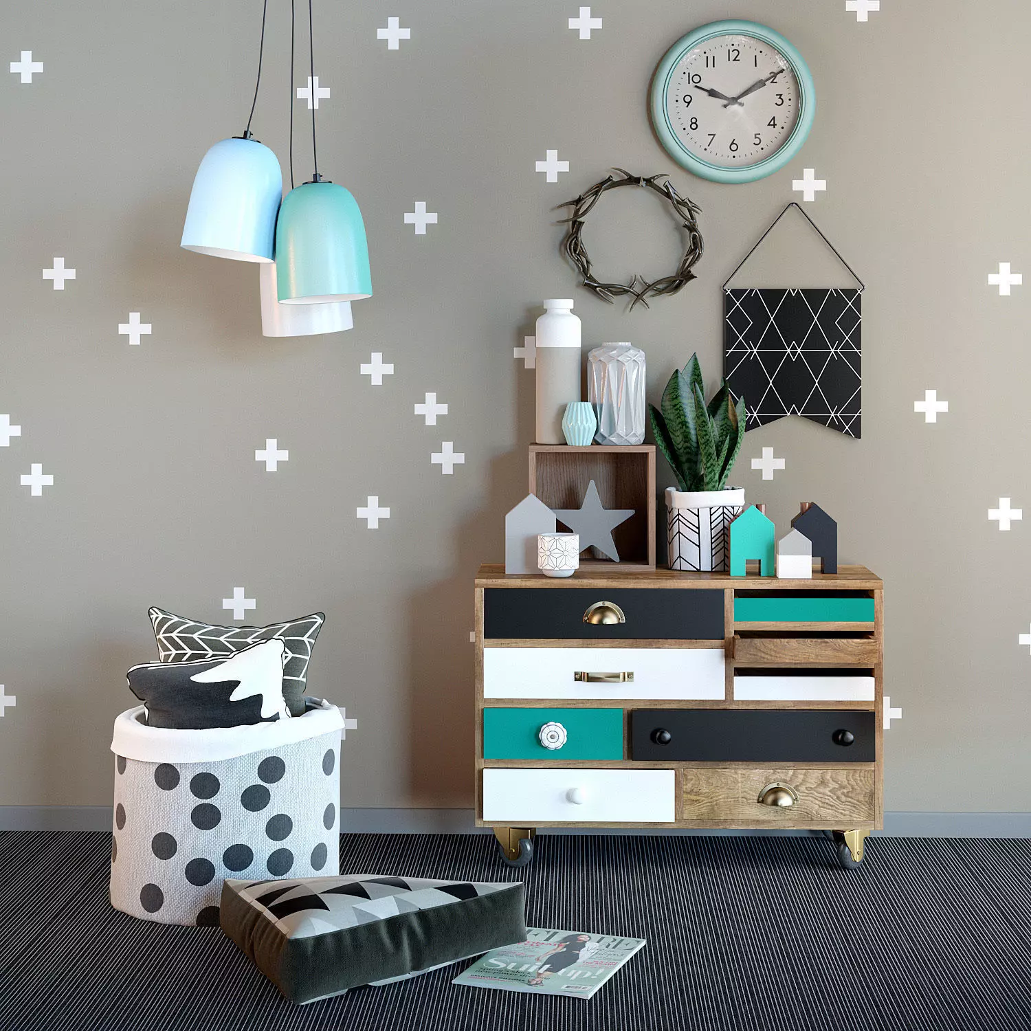 Scandinavian set 004  3D model_0