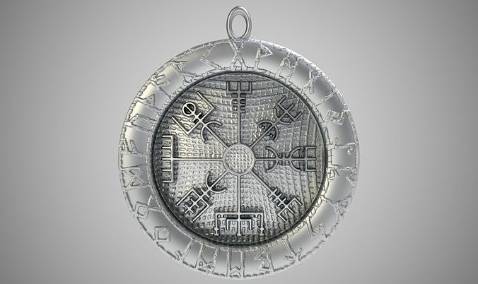 Helm of Awe Necklace 3D print model