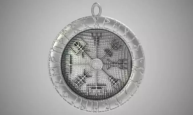 Helm of Awe Necklace 3D print model