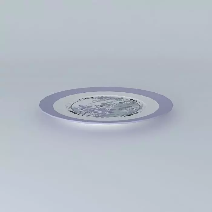 A plate lilac Free 3D model