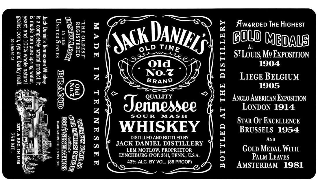 Jack Daniels bottle Low-poly 3D model_4