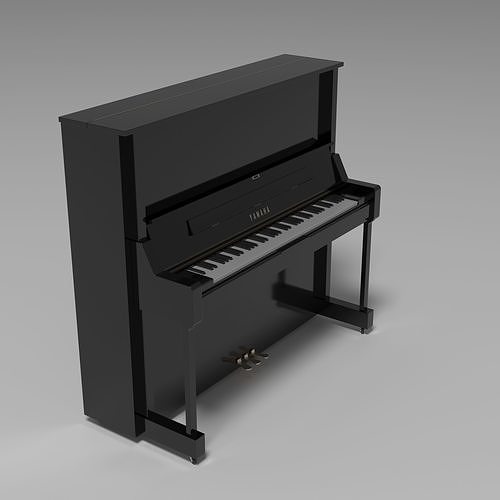 Acoustic Piano Low-poly 3D model