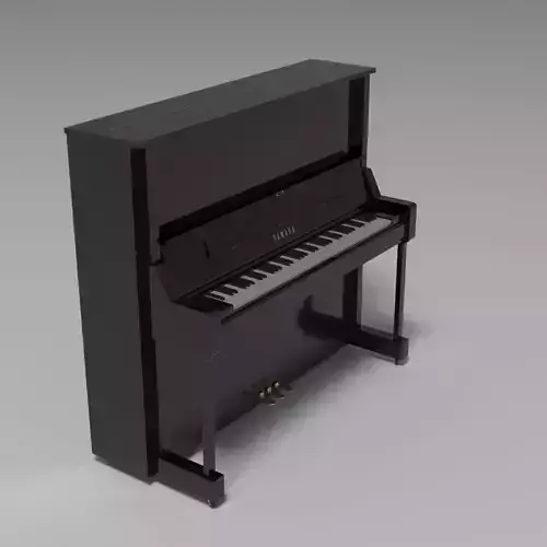 Acoustic Piano Low-poly 3D model