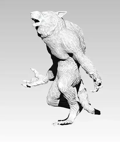 WareWolf statue Realistic